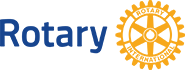 The Rotary International logo, featuring the word "Rotary" in blue and the iconic Rotary wheel symbol in gold.